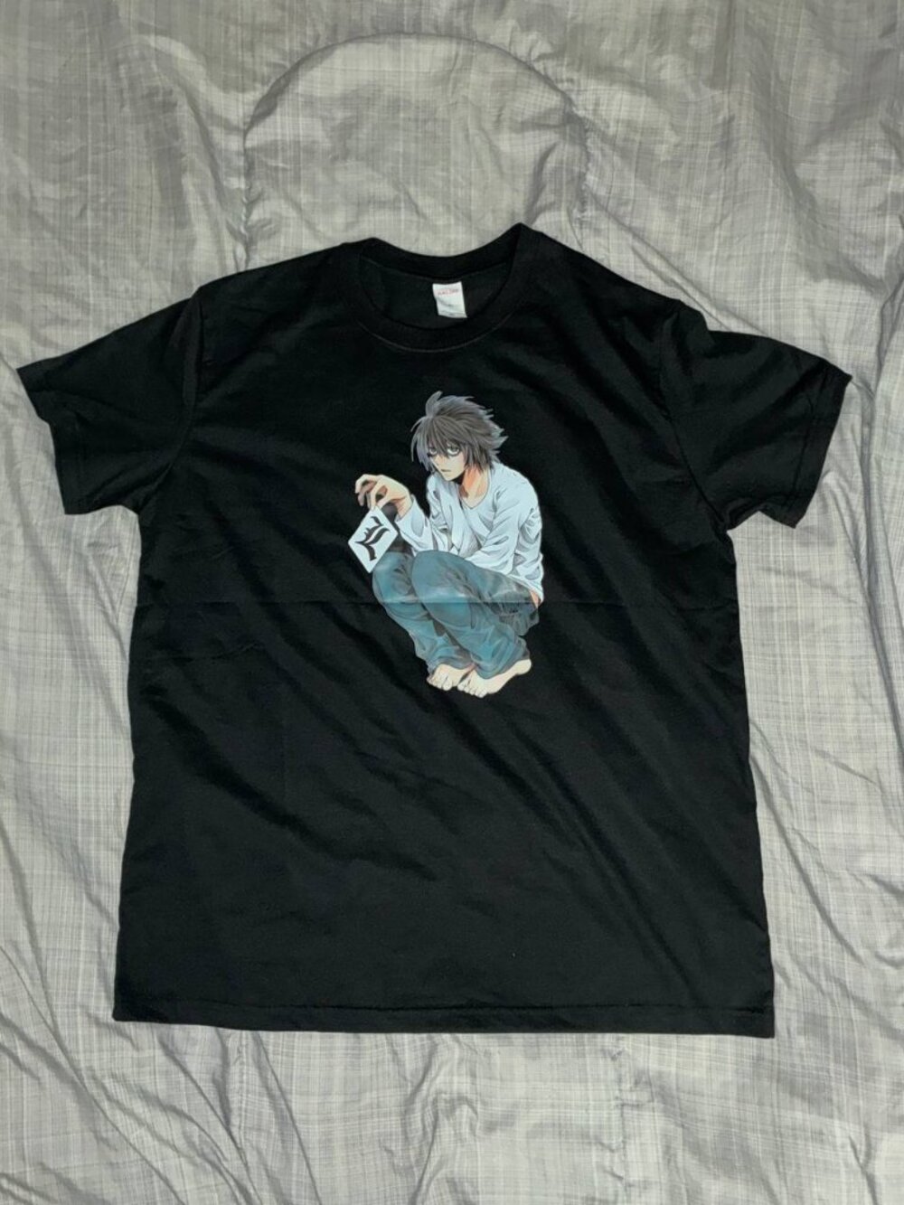 Death Note L Anime Themed T-Shirt - New Size XL 2XL